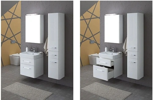 Тумба с раковиной Aquanet Виченца 60 белый 00212665 Тумба с раковиной Aquanet Виченца 60 белый 00212665