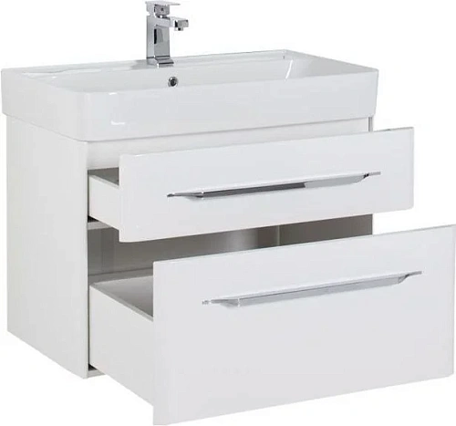 Тумба с раковиной Aquanet Виченца 80 белый 00196963 + 00196344 Тумба с раковиной Aquanet Виченца 80 белый 00196963 + 00196344