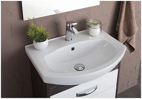 Тумба с раковиной Aquanet Грейс 60 дуб кантербери/белый (1 ящик, 2 дверцы) 00212649 Тумба с раковиной Aquanet Грейс 60 дуб кантербери/белый (1 ящик, 2 дверцы) 00212649