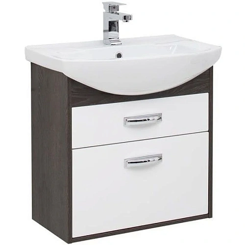 Тумба с раковиной Aquanet Грейс 65 дуб кантербери/белый (2 ящика) 00212652 Тумба с раковиной Aquanet Грейс 65 дуб кантербери/белый (2 ящика) 00212652