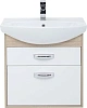 Тумба с раковиной Aquanet Грейс 65 дуб сонома/белый (2 ящика) 00212656 Тумба с раковиной Aquanet Грейс 65 дуб сонома/белый (2 ящика) 00212656