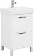 Тумба с раковиной Aquanet Гретта 55 New белый (2 ящика) 00233576 + 00215661 Тумба с раковиной Aquanet Гретта 55 New белый (2 ящика) 00233576 + 00215661