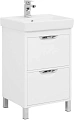 Тумба с раковиной Aquanet Гретта 55 New белый (2 ящика) 00233576 + 00215661 Тумба с раковиной Aquanet Гретта 55 New белый (2 ящика) 00233576 + 00215661