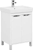 Тумба с раковиной Aquanet Гретта 60 New белый (2 дверцы) 00233578 + 00185551