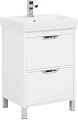 Тумба с раковиной Aquanet Гретта 60 New белый (2 ящика) 00233577 + 00185551 Тумба с раковиной Aquanet Гретта 60 New белый (2 ящика) 00233577 + 00185551
