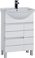 Тумба с раковиной Aquanet Доминика 60 белый 00171684+00170121 Тумба с раковиной Aquanet Доминика 60 белый 00171684+00170121