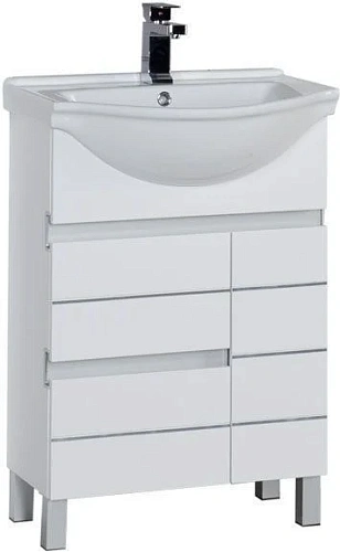 Тумба с раковиной Aquanet Доминика 60 белый 00212754 Тумба с раковиной Aquanet Доминика 60 белый 00212754