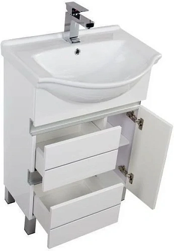 Тумба с раковиной Aquanet Доминика 60 белый 00212754 Тумба с раковиной Aquanet Доминика 60 белый 00212754