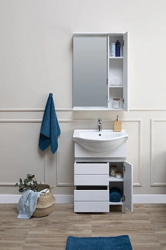 Тумба с раковиной Aquanet Доминика 60 белый 00212754 Тумба с раковиной Aquanet Доминика 60 белый 00212754