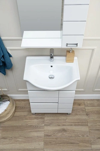 Тумба с раковиной Aquanet Доминика 60 белый 00212754 Тумба с раковиной Aquanet Доминика 60 белый 00212754