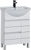 Тумба с раковиной Aquanet Доминика 60 белый 00212754 Тумба с раковиной Aquanet Доминика 60 белый 00212754