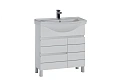 Тумба с раковиной Aquanet Доминика 80 б\к белый 00172375+00169551 Тумба с раковиной Aquanet Доминика 80 б\к белый 00172375+00169551