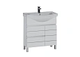 Тумба с раковиной Aquanet Доминика 80 белый 00170480+00169551 Тумба с раковиной Aquanet Доминика 80 белый 00170480+00169551