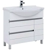 Тумба с раковиной Aquanet Доминика 90 L белый (Раковина Эльбрус) 00238407 + 00168865