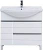 Тумба с раковиной Aquanet Доминика 90 R белый (Раковина Эльбрус) 00238406 + 00168865