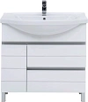 Тумба с раковиной Aquanet Доминика 90 R белый (Раковина Эльбрус) 00238406 + 00168865 Тумба с раковиной Aquanet Доминика 90 R белый (Раковина Эльбрус) 00238406 + 00168865