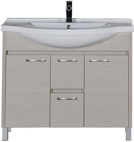 Тумба с раковиной Aquanet Донна 100 белый дуб 00169182+00168866 Тумба с раковиной Aquanet Донна 100 белый дуб 00169182+00168866