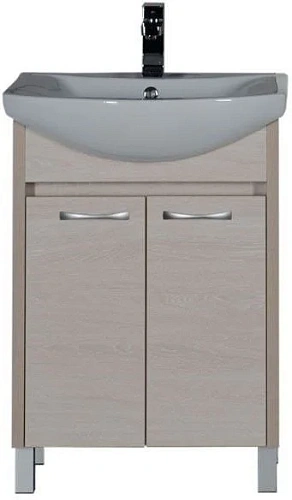 Тумба с раковиной Aquanet Донна 60 белый дуб (2 дверцы) 00169041+00168863 Тумба с раковиной Aquanet Донна 60 белый дуб (2 дверцы) 00169041+00168863