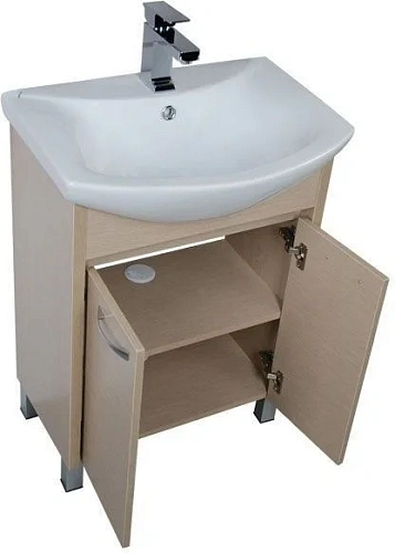 Тумба с раковиной Aquanet Донна 60 светлый дуб (2 дверцы) 00168929+00168863 Тумба с раковиной Aquanet Донна 60 светлый дуб (2 дверцы) 00168929+00168863