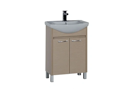 Тумба с раковиной Aquanet Донна 60 светлый дуб (2 дверцы) 00168929+00168863 Тумба с раковиной Aquanet Донна 60 светлый дуб (2 дверцы) 00168929+00168863