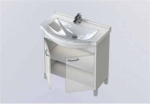 Тумба с раковиной Aquanet Донна 80 белый дуб 00169042+00168864 Тумба с раковиной Aquanet Донна 80 белый дуб 00169042+00168864