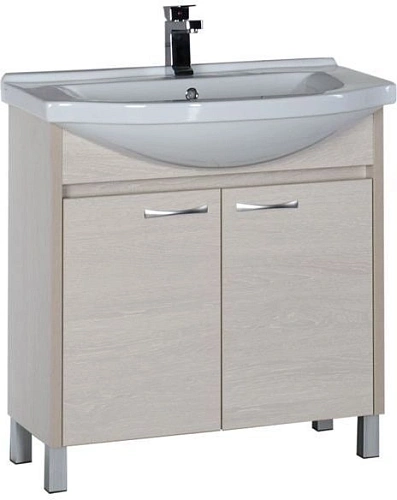 Тумба с раковиной Aquanet Донна 80 белый дуб 00169042+00168864 Тумба с раковиной Aquanet Донна 80 белый дуб 00169042+00168864