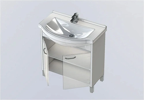 Тумба с раковиной Aquanet Донна 80 венге 00168942+00168864 Тумба с раковиной Aquanet Донна 80 венге 00168942+00168864