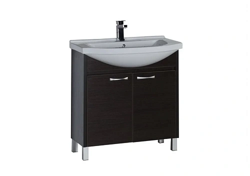 Тумба с раковиной Aquanet Донна 80 венге 00168942+00168864 Тумба с раковиной Aquanet Донна 80 венге 00168942+00168864