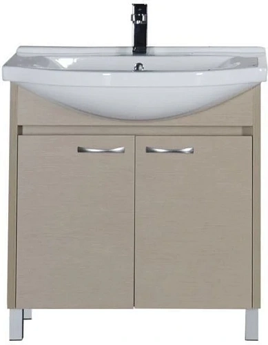 Тумба с раковиной Aquanet Донна 80 светлый дуб 00168931+00168864 Тумба с раковиной Aquanet Донна 80 светлый дуб 00168931+00168864