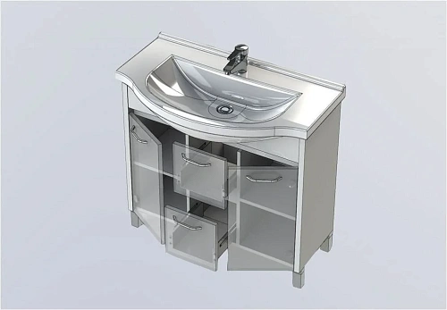 Тумба с раковиной Aquanet Донна 90 белый дуб 00169181+00168865 Тумба с раковиной Aquanet Донна 90 белый дуб 00169181+00168865