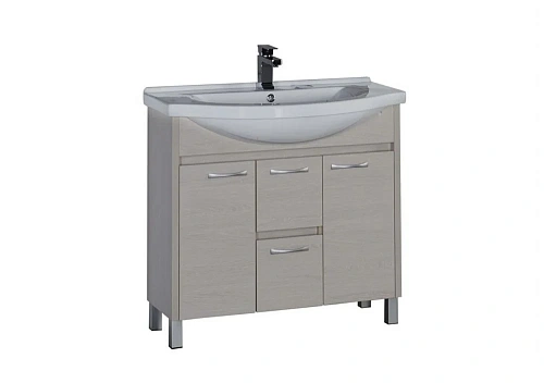 Тумба с раковиной Aquanet Донна 90 белый дуб 00169181+00168865 Тумба с раковиной Aquanet Донна 90 белый дуб 00169181+00168865