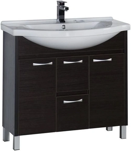 Тумба с раковиной Aquanet Донна 90 венге 00169180+00168865 Тумба с раковиной Aquanet Донна 90 венге 00169180+00168865
