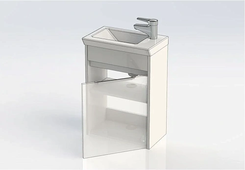 Тумба с раковиной Aquanet Дувр 45 белый 00182607+00182339 Тумба с раковиной Aquanet Дувр 45 белый 00182607+00182339
