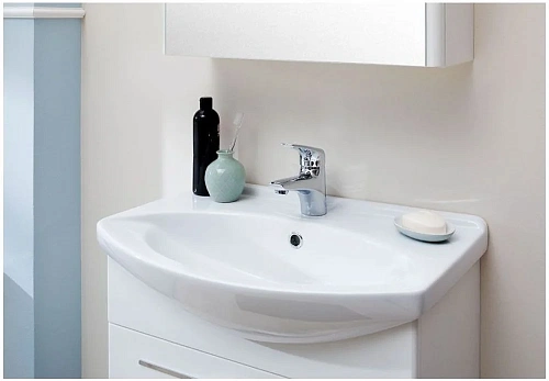 Тумба с раковиной Aquanet Ирвин 65 белый 00203969 + 00177677 Тумба с раковиной Aquanet Ирвин 65 белый 00203969 + 00177677