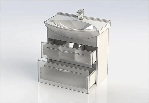 Тумба с раковиной Aquanet Ирвин 65 белый 00203969 + 00177677 Тумба с раковиной Aquanet Ирвин 65 белый 00203969 + 00177677