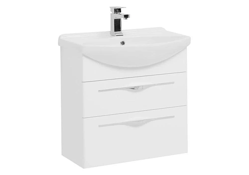 Тумба с раковиной Aquanet Ирвин 65 белый 00203969 + 00177677 Тумба с раковиной Aquanet Ирвин 65 белый 00203969 + 00177677