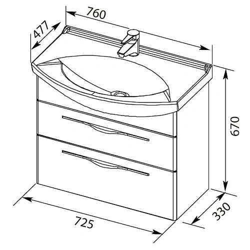 Тумба с раковиной Aquanet Ирвин 75 белый 00203970 + 00175447 Тумба с раковиной Aquanet Ирвин 75 белый 00203970 + 00175447