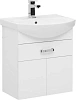 Тумба с раковиной Aquanet Ирис 60 белый (1 ящик, 2 дверцы) 00198381 + 00182641