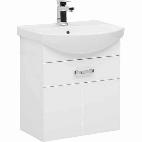 Тумба с раковиной Aquanet Ирис 60 белый (1 ящик, 2 дверцы) 00212657 Тумба с раковиной Aquanet Ирис 60 белый (1 ящик, 2 дверцы) 00212657