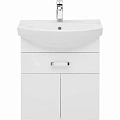 Тумба с раковиной Aquanet Ирис 60 белый (1 ящик, 2 дверцы) 00212657 Тумба с раковиной Aquanet Ирис 60 белый (1 ящик, 2 дверцы) 00212657