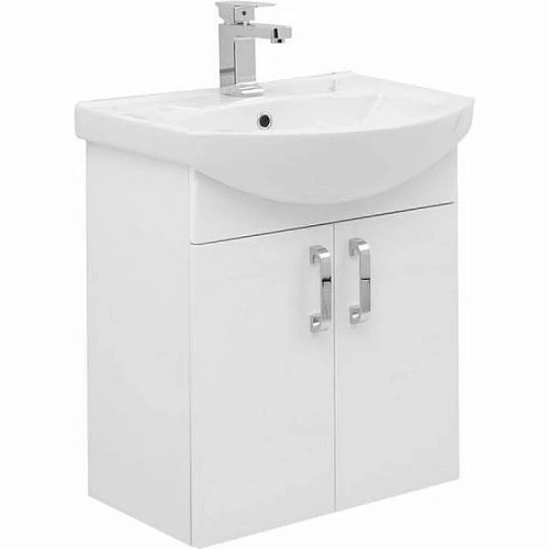 Тумба с раковиной Aquanet Ирис 60 белый (2 дверцы) 00212658 Тумба с раковиной Aquanet Ирис 60 белый (2 дверцы) 00212658