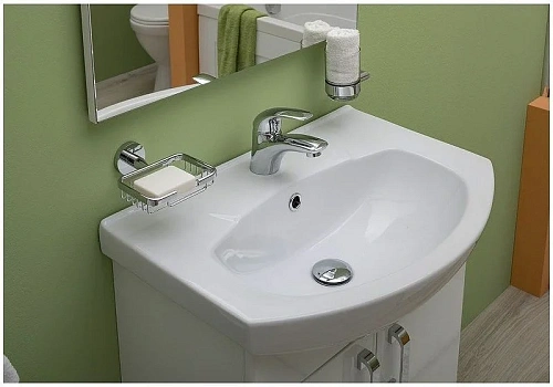 Тумба с раковиной Aquanet Ирис 60 белый (2 дверцы) 00212658 Тумба с раковиной Aquanet Ирис 60 белый (2 дверцы) 00212658