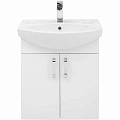 Тумба с раковиной Aquanet Ирис 60 белый (2 дверцы) 00212658 Тумба с раковиной Aquanet Ирис 60 белый (2 дверцы) 00212658