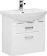 Тумба с раковиной Aquanet Ирис 65 белый (2 ящика) 00198383 + 00182642 Тумба с раковиной Aquanet Ирис 65 белый (2 ящика) 00198383 + 00182642