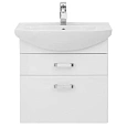 Тумба с раковиной Aquanet Ирис 65 белый (2 ящика) 00212660 Тумба с раковиной Aquanet Ирис 65 белый (2 ящика) 00212660