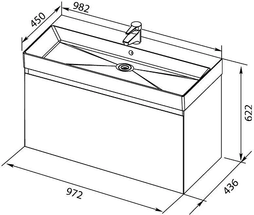 Тумба с раковиной Aquanet Йорк 100 белый 00212594 Тумба с раковиной Aquanet Йорк 100 белый 00212594