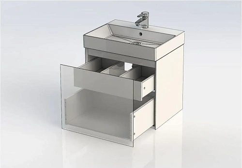 Тумба с раковиной Aquanet Йорк 60 белый 00202094 + 00198206 Тумба с раковиной Aquanet Йорк 60 белый 00202094 + 00198206