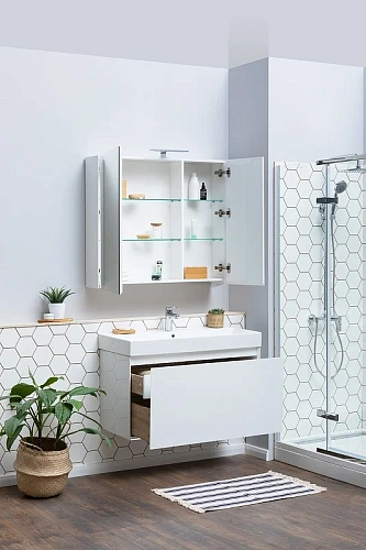 Тумба с раковиной Aquanet Йорк 85 белый 00212593 Тумба с раковиной Aquanet Йорк 85 белый 00212593