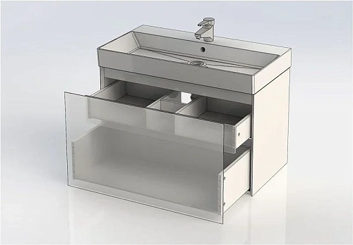 Тумба с раковиной Aquanet Йорк 85 белый 00212593 Тумба с раковиной Aquanet Йорк 85 белый 00212593