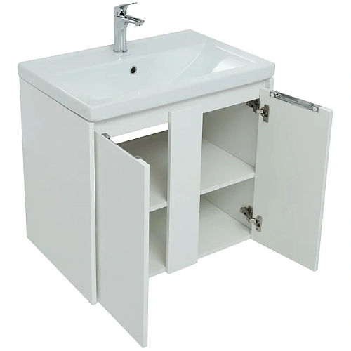 Тумба с раковиной Aquanet Клио 70 белый глянец 00280877 Тумба с раковиной Aquanet Клио 70 белый глянец 00280877